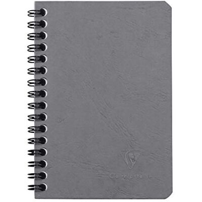 Clairefontaine 785965C Agebag Spiralbuch (9,5 x 14 cm, 50 Blatt, liniert, Doppelspiralbindung, praktisch für unterwegs, robust und belastbar) 1 Stück grau Clairefontaine 785965C Agebag Spiralbuch (9,5 x 14 cm, 50 Blatt, liniert, Doppelspiralbindung, praktisch für unterwegs, robust und belastbar) 1 Stück grau