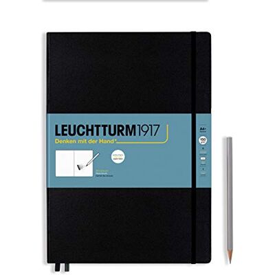 LEUCHTTURM1917 362354 Skizzenbuch Master (A4+), Hardcover, 112 Seiten (150 g/m²), Schwarz LEUCHTTURM1917 362354 Skizzenbuch Master (A4+), Hardcover, 112 Seiten (150 g/m²), Schwarz