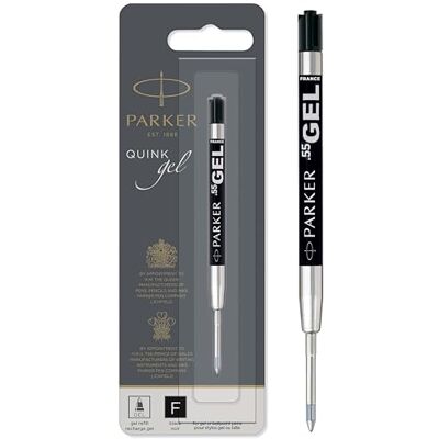 Parker Gelstifteminen feine Schreibspitze (0,5 mm) schwarze QUINK Tinte 1 Stück Parker Gelstifteminen feine Schreibspitze (0,5 mm) schwarze QUINK Tinte 1 Stück