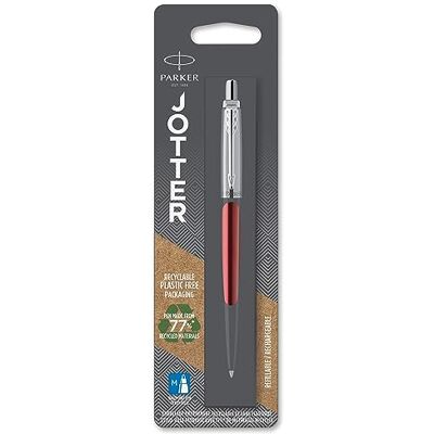 Parker Jotter Kugelschreiber , Kensington Red , Mittlere Spitze , Blaue Tinte Parker Jotter Kugelschreiber , Kensington Red , Mittlere Spitze , Blaue Tinte