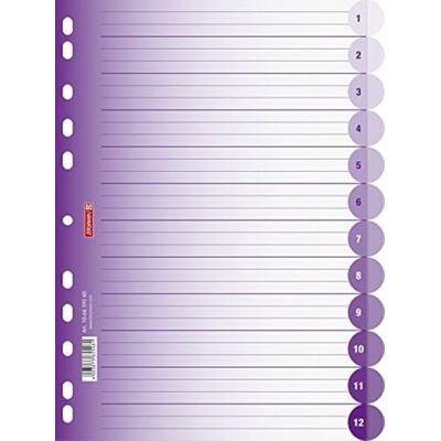 BRUNNEN 106659560 Ordnerregister Colour Code, PP, halbrund, A 4, 225 x 2, violett BRUNNEN 106659560 Ordnerregister Colour Code, PP, halbrund, A 4, 225 x 2, violett