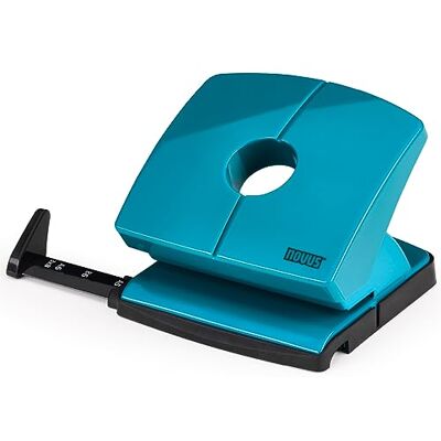 Novus Locher B220 Color ID 2.0 (20 Blatt Lochleistung, fest einrastende Anschlagschiene, Funktionsteile aus Metall) bright petrol Novus Locher B220 Color ID 2.0 (20 Blatt Lochleistung, fest einrastende Anschlagschiene, Funktionsteile aus Metall) bright petrol