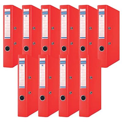 DONAU Premium Ordner Schmal 10er Pack/DIN A4 / 5 cm / 10 Stück/Navy blau/Kunststoffbezug PP/Carton Papier Schlitzordner Büroordner Aktenordner Ringordner/Grünen Punkt, Rot DONAU Premium Ordner Schmal 10er Pack/DIN A4 / 5 cm / 10 Stück/Navy blau/Kunststoffbezug PP/Carton Papier Schlitzordner Büroordner Aktenordner Ringordner/Grünen Punkt, Rot