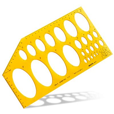 Aristo AR5017 Ellipsenschablone Isometric (25 Ellipsen auf isometrischen Achsen, Durchmesser 4 bis 65mm, Tuschenoppen, formstabiler Kunststoff) orange-transparent Aristo AR5017 Ellipsenschablone Isometric (25 Ellipsen auf isometrischen Achsen, Durchmesser 4 bis 65mm, Tuschenoppen, formstabiler Kunststoff) orange-transparent