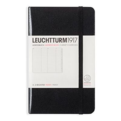 LEUCHTTURM1917 316927 Adressbuch, Hardcover, Schwarz, Pocket (A6) LEUCHTTURM1917 316927 Adressbuch, Hardcover, Schwarz, Pocket (A6)