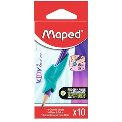 Maped 10x abnehmbare Fingerführungen für Dreikant-Bleistifte KIDY'LEARN – Fingerführung in Hai-Form – weiches Material – Werkzeug zum Erlernen des Schreibens für Kinder Maped 10x abnehmbare Fingerführungen für Dreikant-Bleistifte KIDY'LEARN – Fingerführung in Hai-Form – weiches Material – Werkzeug zum Erlernen des Schreibens für Kinder