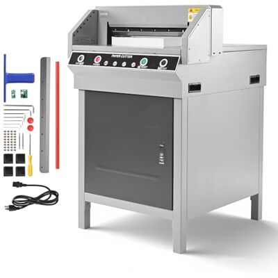VEVOR elektrische Papierschneidemaschine Hochleistungs-Papierschneider, 45 cm Schnittbreite, 4 cm Schnittstärke, große elektrische Guillotine mit Infrarotfunktion & Ersatzklinge 500 W VEVOR elektrische Papierschneidemaschine Hochleistungs-Papierschneider, 45 cm Schnittbreite, 4 cm Schnittstärke, große elektrische Guillotine mit Infrarotfunktion & Ersatzklinge 500 W