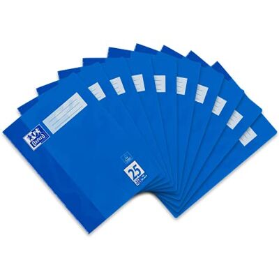 Oxford Schulheft A4, 32 Blatt, Lineatur 25, liniert, blau, 10 Stück Oxford Schulheft A4, 32 Blatt, Lineatur 25, liniert, blau, 10 Stück