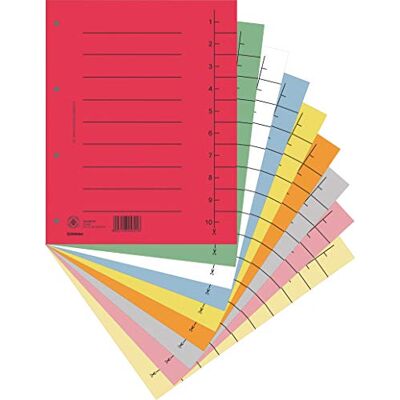 DONAU 8610001S-99 100er Pack Trennblätter/ Aus Recycling-Karton 250 g/qm mit Linienaufdruck für DIN A4 4-Fach Lochung Trennlaschen Trennblätter Ordner Register Kalender DONAU 8610001S-99 100er Pack Trennblätter/ Aus Recycling-Karton 250 g/qm mit Linienaufdruck für DIN A4 4-Fach Lochung Trennlaschen Trennblätter Ordner Register Kalender