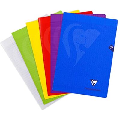 Clairefontaine 303161C Packung mit 10 Heften Mimesys DIN A4 21x29,7cm, 48 Blatt, PP Einband, farbig sortiert, 1 Pack Clairefontaine 303161C Packung mit 10 Heften Mimesys DIN A4 21x29,7cm, 48 Blatt, PP Einband, farbig sortiert, 1 Pack