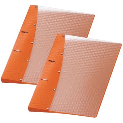 VELOFLEX Ordner DIN A4, Diamond Ringordner, 2-Ring, Orange, 2 Stück Transparente Vorderseite, strukturierte Diamond-Oberfläche, 20 mm Füllhöhe, für ca. 200 Blatt 80 g Papier VELOFLEX Ordner DIN A4, Diamond Ringordner, 2-Ring, Orange, 2 Stück Transparente Vorderseite, strukturierte Diamond-Oberfläche, 20 mm Füllhöhe, für ca. 200 Blatt 80 g Papier