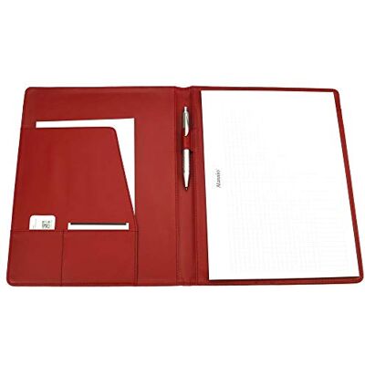 ALASSIO 30183 Schreibmappe A4 BALACCO aus Polyester, Konferenzmappe in rot, Organisationsmappe ca. 31,5 x 25 x 2 cm, mit A4 Schreibblock, Visitenkartenfach und 1 Stiftschlaufe ALASSIO 30183 Schreibmappe A4 BALACCO aus Polyester, Konferenzmappe in rot, Organisationsmappe ca. 31,5 x 25 x 2 cm, mit A4 Schreibblock, Visitenkartenfach und 1 Stiftschlaufe