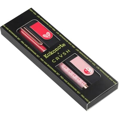 Kokonote Kugelschreiber Set Crvsh Schwarzer Stift Mit 2 Magnetischen Lesezeichen und 1 Kugelschreiber in Box Kokonote Kugelschreiber Set Crvsh Schwarzer Stift Mit 2 Magnetischen Lesezeichen und 1 Kugelschreiber in Box