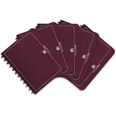 Oxford Ring-Mappe A4, manageMe, Präsentations-Buch mit 25 Hüllen, Vario-Zipp, Austausch- und erweiterbar, bordeaux, 5 Stück Oxford Ring-Mappe A4, manageMe, Präsentations-Buch mit 25 Hüllen, Vario-Zipp, Austausch- und erweiterbar, bordeaux, 5 Stück