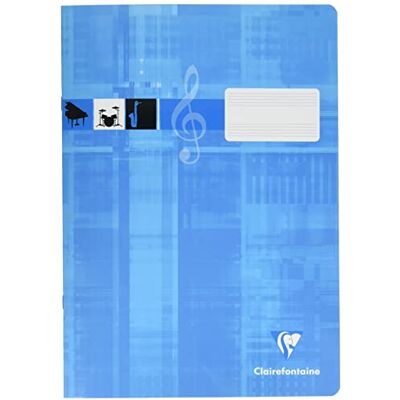 Clairefontaine 31014C Notenheft ideal für Musikunterricht, DIN A4, 21 x 29,7 cm, 8 Blatt, 90g, 1 Stück, türkis Clairefontaine 31014C Notenheft ideal für Musikunterricht, DIN A4, 21 x 29,7 cm, 8 Blatt, 90g, 1 Stück, türkis