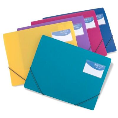Rapesco 0720 3-Klappen-Ordnungsmappe, A4+, Helle Farben, 5 Stück Leuchtende, einfarbige Farben Rapesco 0720 3-Klappen-Ordnungsmappe, A4+, Helle Farben, 5 Stück Leuchtende, einfarbige Farben