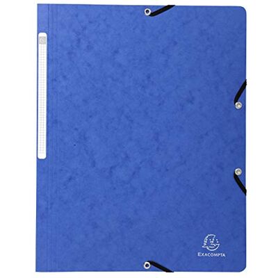 Exacompta 5512E 25er Pack Eckspanner-Mappe. Aus extra starkem Manila-Karton DIN A4 mit 2 Gummizügen und Rückenschild blau Sammelmappe Dokumentenmappe Exacompta 5512E 25er Pack Eckspanner-Mappe. Aus extra starkem Manila-Karton DIN A4 mit 2 Gummizügen und Rückenschild blau Sammelmappe Dokumentenmappe