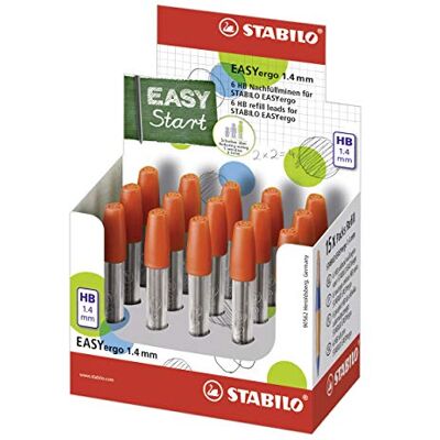 STABILO Minen zum Nachfüllen EASYergo 1.4 Nachfüllminen 15x 6er Pack Härtegrad HB STABILO Minen zum Nachfüllen EASYergo 1.4 Nachfüllminen 15x 6er Pack Härtegrad HB