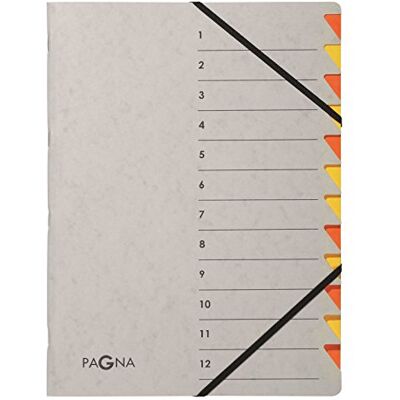 Pagna 44312-12 Ordnungsmappe 12 Fächer Easy Grey 1-12 orange Pagna 44312-12 Ordnungsmappe 12 Fächer Easy Grey 1-12 orange