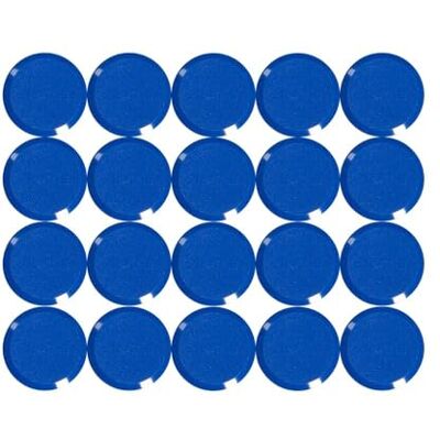 MAUL Facetterand Magnete (20 Stück) pro Ø 20mm mini Magnete aus Kunststoff Starke Magnete für Whiteboard und Magnettafel ideal für Büro, Homeoffice und Werkstatt Blau MAUL Facetterand Magnete (20 Stück) pro Ø 20mm mini Magnete aus Kunststoff Starke Magnete für Whiteboard und Magnettafel ideal für Büro, Homeoffice und Werkstatt Blau