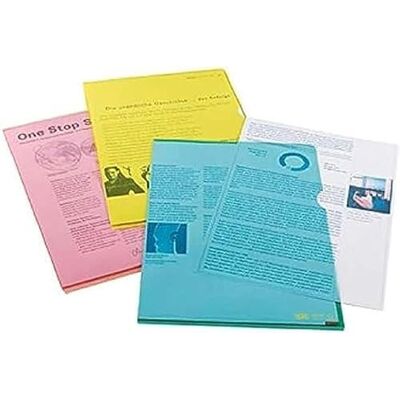 Oxford Akten-Hüllen A4, glasklar, pvc, oben und seitlich offen, blau, 25 Stück Oxford Akten-Hüllen A4, glasklar, pvc, oben und seitlich offen, blau, 25 Stück