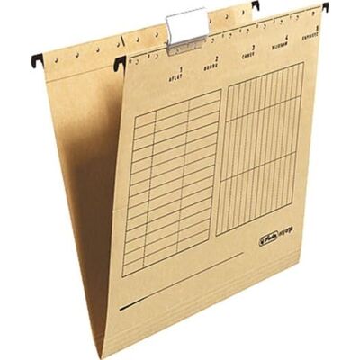 Herlitz Hängemappe A4, Beige, 25 Stück, Hängeregister Kraftkarton verpackt seitlich offen Herlitz Hängemappe A4, Beige, 25 Stück, Hängeregister Kraftkarton verpackt seitlich offen