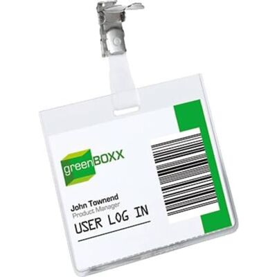 Durable Namensschild (mit Clip, 60 x 90 mm, Kunststoff) Packung à 25 Stück, transparent, 800319 Durable Namensschild (mit Clip, 60 x 90 mm, Kunststoff) Packung à 25 Stück, transparent, 800319