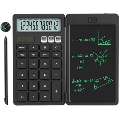 NEWYES Taschenrechner, 2-in-1 Rechner mit großer Tasten und 6,5 Zoll Schreibtafel Nicht Programmierbarer Tischenrechner, Ideal für Reisen, Büro, Schule usw NEWYES Taschenrechner, 2-in-1 Rechner mit großer Tasten und 6,5 Zoll Schreibtafel Nicht Programmierbarer Tischenrechner, Ideal für Reisen, Büro, Schule usw