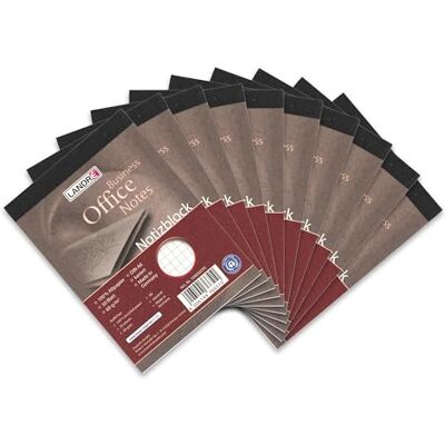 LANDRÉ Notiz-Block mit Deckblatt Recycling A6 kariert, 50 Blatt, 60 g/m², 10 Stück LANDRÉ Notiz-Block mit Deckblatt Recycling A6 kariert, 50 Blatt, 60 g/m², 10 Stück