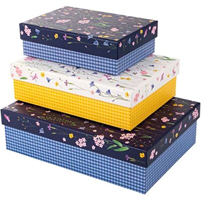 goldbuch 85 154 Kartonagen-Set Meadow Miracles, 3 Boxen, Maße GroßeBox 18,5 x 26 x 7,5c m, MittlereBox 15,5 x 22 x 6,5cm, KleineBox 12,5 x 18x 5,5 cm, Geschenkkartonagen Set Motiv Blumen goldbuch 85 154 Kartonagen-Set Meadow Miracles, 3 Boxen, Maße GroßeBox 18,5 x 26 x 7,5c m, MittlereBox 15,5 x 22 x 6,5cm, KleineBox 12,5 x 18x 5,5 cm, Geschenkkartonagen Set Motiv Blumen