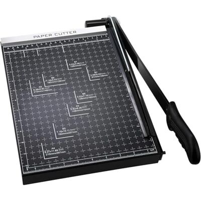 Eloklem Papierschneider A4-B7,300-485mm Schnittlänge Guillotine Papierschneider für Karton Metallbasis mit Sicherheitsklingenverriegelung und Dual-Führung, 10-12 Blatt Kapazität (Schwarz 300mm) Eloklem Papierschneider A4-B7,300-485mm Schnittlänge Guillotine Papierschneider für Karton Metallbasis mit Sicherheitsklingenverriegelung und Dual-Führung, 10-12 Blatt Kapazität (Schwarz 300mm)