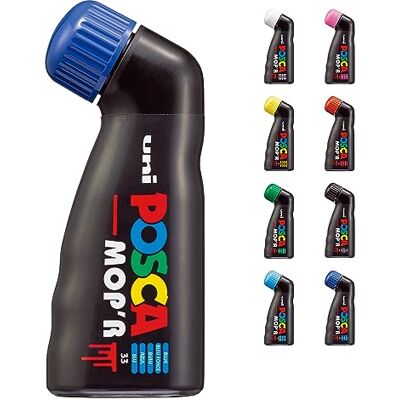POSCA 183251 Marker MOP´R PCM-22, runde Stempelspitze 3 19 mm, blau, 1 Stück, ergonomische Form POSCA 183251 Marker MOP´R PCM-22, runde Stempelspitze 3 19 mm, blau, 1 Stück, ergonomische Form