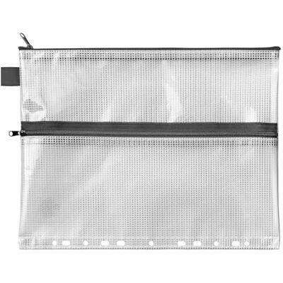 VELOFLEX 2707000 Reißverschlusstasche DIN A4, transparent, aus gewebeverstärktem EVA-Material, 1 Dokumententasche zum Abheften VELOFLEX 2707000 Reißverschlusstasche DIN A4, transparent, aus gewebeverstärktem EVA-Material, 1 Dokumententasche zum Abheften