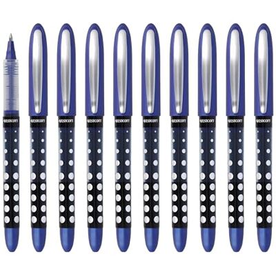 Westcott PULSAR Tintenroller Blau 10 Stück Vorteilspack Rollerball Pen blaue Tinte präzise 0,5 mm Strichstärke, transp. Füllstandsanzeige, Kapillartechnologie, ergonomischer Griff E-730617 00 Westcott PULSAR Tintenroller Blau 10 Stück Vorteilspack Rollerball Pen blaue Tinte präzise 0,5 mm Strichstärke, transp. Füllstandsanzeige, Kapillartechnologie, ergonomischer Griff E-730617 00