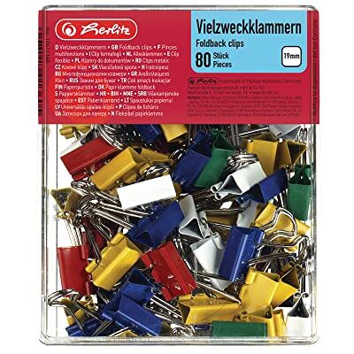 Herlitz 10411148 Vielzweckklammern Box, 19mm, 80 Stück, farbig (Vielzweckklammern 19mm 1 Box, farbig sortiert) Herlitz 10411148 Vielzweckklammern Box, 19mm, 80 Stück, farbig (Vielzweckklammern 19mm 1 Box, farbig sortiert)