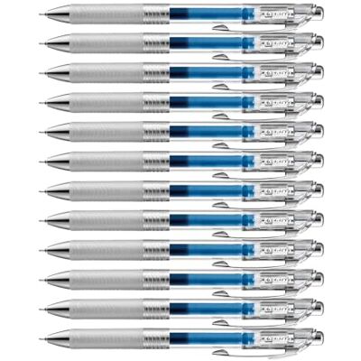 Pentel EnerGel PURE BLN75TL-CX Gel-Tintenroller, blau, 0,25 mm Strichstärke, Nadelspitze, Druckmechanik, nachfüllbar Pentel EnerGel PURE BLN75TL-CX Gel-Tintenroller, blau, 0,25 mm Strichstärke, Nadelspitze, Druckmechanik, nachfüllbar