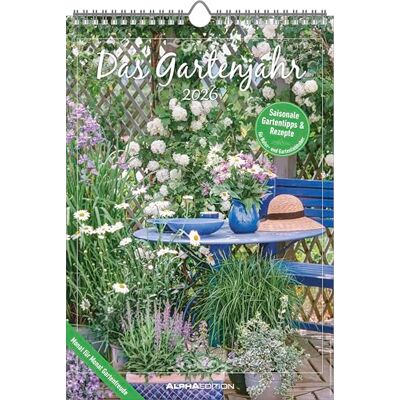 Alpha Das Gartenjahr Kalender 2026 – 23,7x34 cm – Bildkalender & Küchenkalender mit saisonalen Gartentipps & Rezepten – Mit Feiertagen & Notizbereich – FSC-zertifiziert Alpha Das Gartenjahr Kalender 2026 – 23,7x34 cm – Bildkalender & Küchenkalender mit saisonalen Gartentipps & Rezepten – Mit Feiertagen & Notizbereich – FSC-zertifiziert