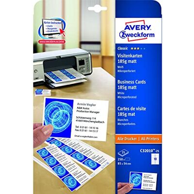 Avery Business Card Inkjet/Laser/Cop Avery Business Card Inkjet/Laser/Cop