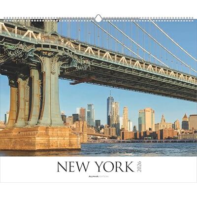Alpha New York 2026 – Städte-Reise-Kalender – Querformat 60 x 50 cm – Spiralbindung Alpha New York 2026 – Städte-Reise-Kalender – Querformat 60 x 50 cm – Spiralbindung