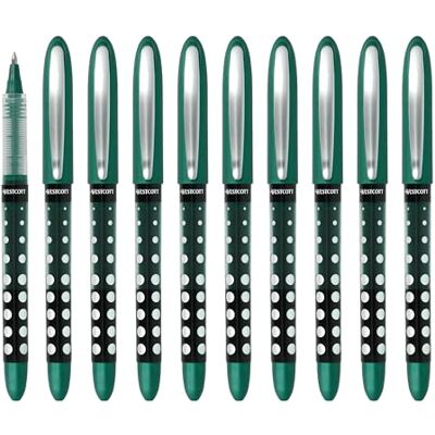 Westcott PULSAR Tintenroller Grün 10 Stück Vorteilspack Rollerball Pen grüne Tinte präzise 0,5 mm Strichstärke, transp. Füllstandsanzeige, Kapillartechnologie, ergonom. Griff E-730648 00 Westcott PULSAR Tintenroller Grün 10 Stück Vorteilspack Rollerball Pen grüne Tinte präzise 0,5 mm Strichstärke, transp. Füllstandsanzeige, Kapillartechnologie, ergonom. Griff E-730648 00