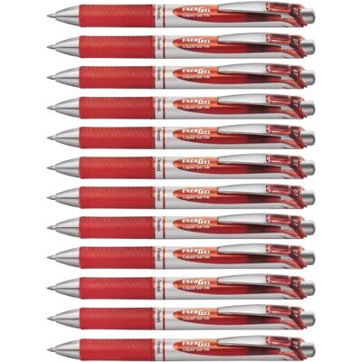 Pentel EnerGel XM BL77 Gelschreiber mit Druckmechanik, rot (12 Stück) Pentel EnerGel XM BL77 Gelschreiber mit Druckmechanik, rot (12 Stück)