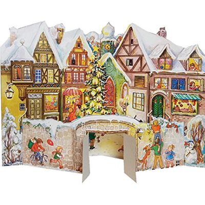 Richard Sellmer Verlag Nostalgischer Adventskalender/Weihnachtskalender mit Bildern und Glimmer "An der Stadtmauer Richard Sellmer Verlag Nostalgischer Adventskalender/Weihnachtskalender mit Bildern und Glimmer "An der Stadtmauer