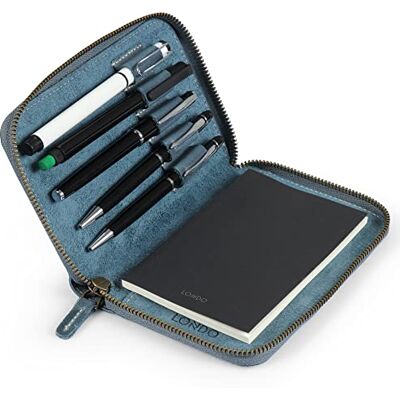 Londo Echtleder Padfolio – Portfolio Ordner mit Bleistifthalter, Notizblock & Reißverschluss für Business, Büro & Reisen Londo Echtleder Padfolio – Portfolio Ordner mit Bleistifthalter, Notizblock & Reißverschluss für Business, Büro & Reisen