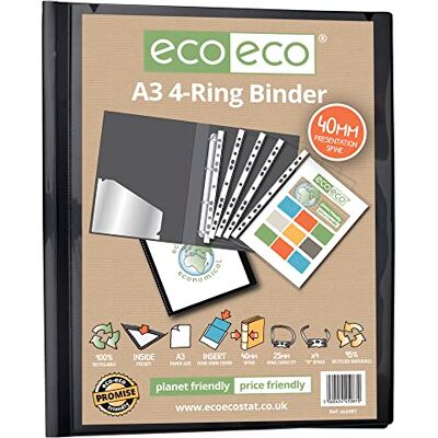 A3 95% recyceltes 4D-Hochformat Ringbuch Aktenordner Artwork Portfolio eco087 A3 95% recyceltes 4D-Hochformat Ringbuch Aktenordner Artwork Portfolio eco087
