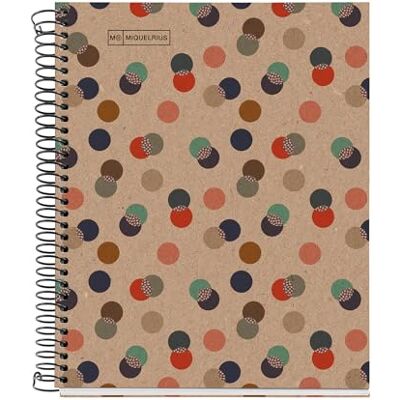 Miquelrius A5-Notizbuch, glatte Blätter, 80 g/m² Recyclingpapier, 80 Blatt in einer Farbe, Recycling-Notizbuch, Spiralbindung, glattes Notizbuch, Eco Confetti Miquelrius A5-Notizbuch, glatte Blätter, 80 g/m² Recyclingpapier, 80 Blatt in einer Farbe, Recycling-Notizbuch, Spiralbindung, glattes Notizbuch, Eco Confetti