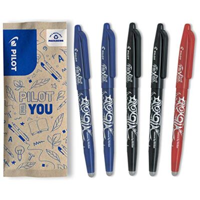 PILOT FriXion Ball 0.7 Set – 5 Stück – 2x Blau/Schwarz, 1x Rot – Radierbare Tintenroller 0,4 mm Strichstärke, angenehme Schreibführung beim Schreiben, thermosensitive Tinte, mit austauschbarer Mine PILOT FriXion Ball 0.7 Set – 5 Stück – 2x Blau/Schwarz, 1x Rot – Radierbare Tintenroller 0,4 mm Strichstärke, angenehme Schreibführung beim Schreiben, thermosensitive Tinte, mit austauschbarer Mine