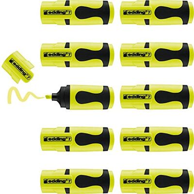 edding 7 Mini Textmarker neongelb 10 highlighter pens Keilspitze 1-3 mm Textmarker klein in trendigen Farben für Bullet Journal, Schule, Uni oder Büro edding 7 Mini Textmarker neongelb 10 highlighter pens Keilspitze 1-3 mm Textmarker klein in trendigen Farben für Bullet Journal, Schule, Uni oder Büro