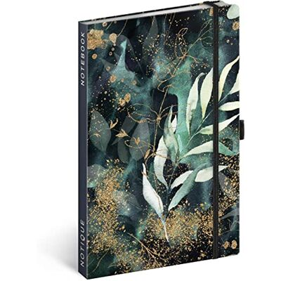 NOTIQUE Notizbuch Liniert mit Gummiband 13x21cm ca. A5, Hardcover Notebook, Notizblock, Notizheft, Journal, Tagebuch für Erwachsene, Damen (Eukalyptus) NOTIQUE Notizbuch Liniert mit Gummiband 13x21cm ca. A5, Hardcover Notebook, Notizblock, Notizheft, Journal, Tagebuch für Erwachsene, Damen (Eukalyptus)