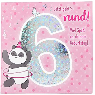 Depesche 11515-011 Zahlenkarte zum 6. Geburtstag mit Musik, veredelte Klappkarte mit originellem Innentext, inkl. Umschlag, Format 15,5 x 15,5 cm Depesche 11515-011 Zahlenkarte zum 6. Geburtstag mit Musik, veredelte Klappkarte mit originellem Innentext, inkl. Umschlag, Format 15,5 x 15,5 cm