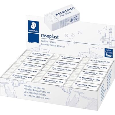 Staedtler 526B30 Rasoplast Radierer selbstreinigend 43 x 19 x 13 mm 30 Stück Staedtler 526B30 Rasoplast Radierer selbstreinigend 43 x 19 x 13 mm 30 Stück